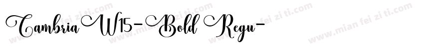 CambriaW15-Bold Regu字体转换